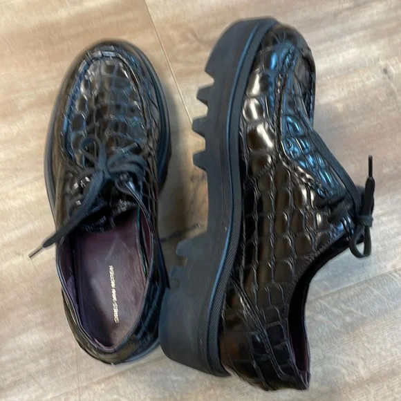 New Women’s Dries Van Noten Croc-Effect Leather Derby Shoes!!🔥🔥🔥 - Picture 6 of 16